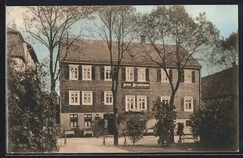 AK Bad Lippspringe, Hotel und Pension Hartmann, früher Brackmann