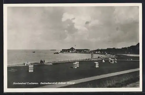 AK Cuxhaven, Nordseebad, Seebadeanstalt Grüner Strand