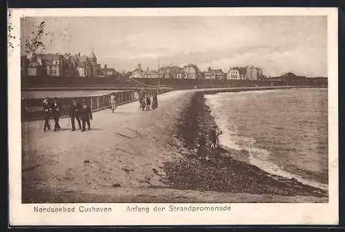 AK Cuxhaven, Nordseebad, Anfang der Strandpromenade