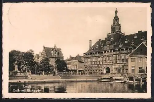 AK Emden, Delft mit Rathaus