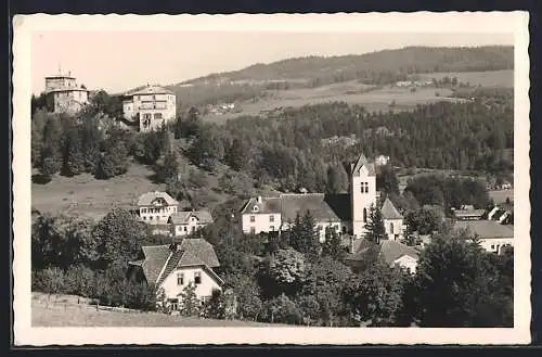 AK Neumarkt, Ortspartie mit Kirche