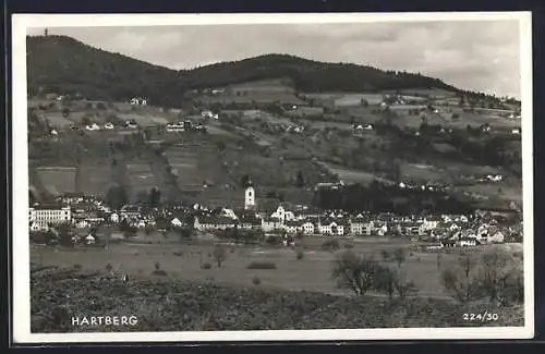 AK Hartberg, Teilansicht mit Kirche