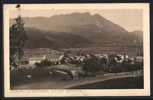 AK Oeblarn /Steiermark, Teilansicht mit dem Grimming