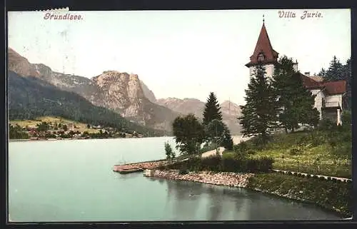 AK Grundlsee, Villa Jurie am See, Schwäne