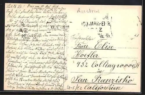 AK Radegund, Ortspartie mit Schöckel