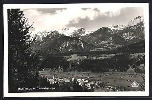 AK Haus, Teilansicht mit Dachsteingruppe