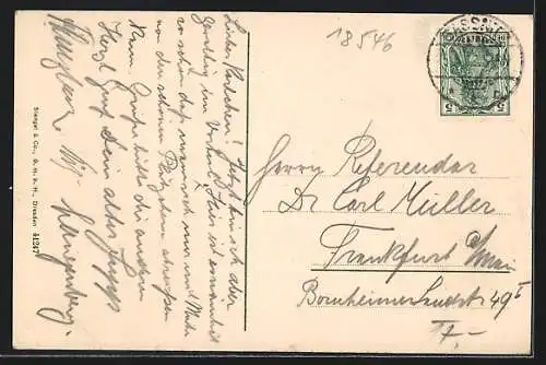 AK Sassnitz a. Rügen, Uferpartie mit Segelboot