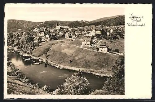 AK Forbach /Schwarzwald, Panorama mit Kirche