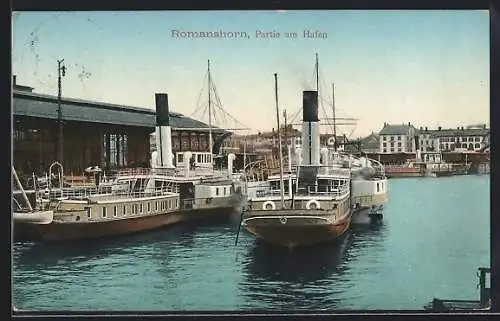 AK Romanshorn, Partie am Hafen