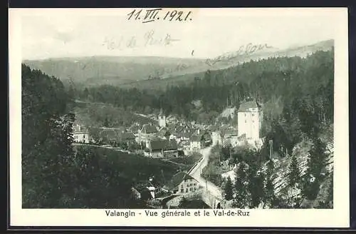 AK Valangin, Vue générale et le Val-de-Ruz