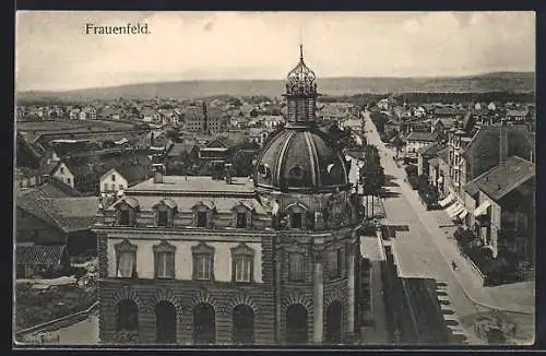 AK Frauenfeld, Teilansicht aus der Vogelschau