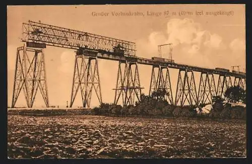 AK Rendsburg, Grosser Vorbaukrahn, Länge 87m