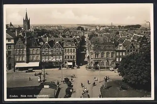 AK Emden, Blick vom Rathausturm