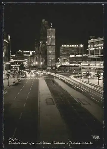 AK Berlin-Charlottenburg, Tauentzienstrasse mit Kaiser-Wilhelm-Gedächtniskirche