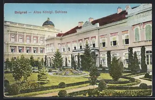 AK Belgrad, Altes Königl. Schloss, Hofansicht