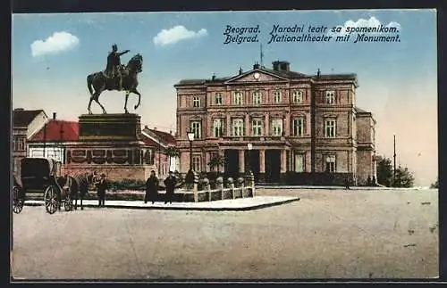 AK Belgrad, Nationaltheater mit Monument