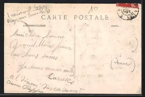 AK Arles, Mireille aux Arènes, 30 mai 1909, Un côté des gradins