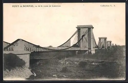 AK Bompas, Pont vu de la route de Cabannes