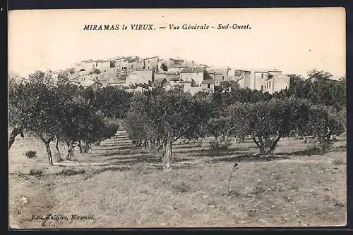 AK Miramas-le-Vieux, Vue générale sud-ouest