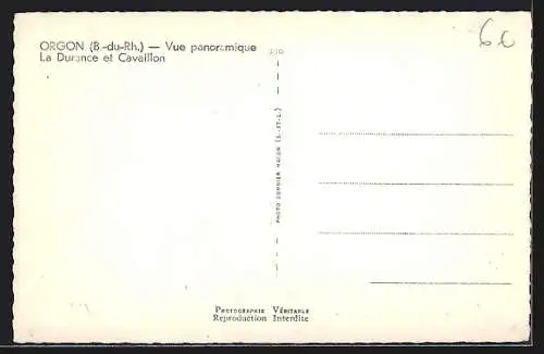 AK Orgon, Vue panoramique de la Durance et Cavaillon