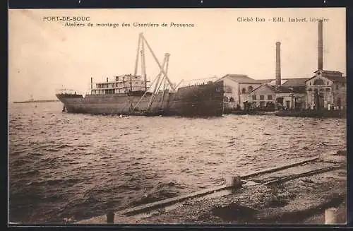 AK Port-de-Bouc, Ateliers de montage des Chantiers de Provence