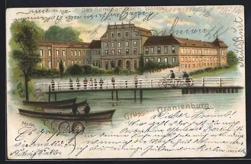 Lithographie Oranienburg, Seminar /ehemaliges Schloss