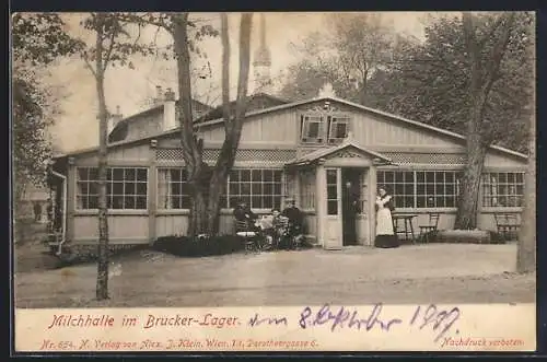 AK Brucker Lager, Milchhalle im Lager