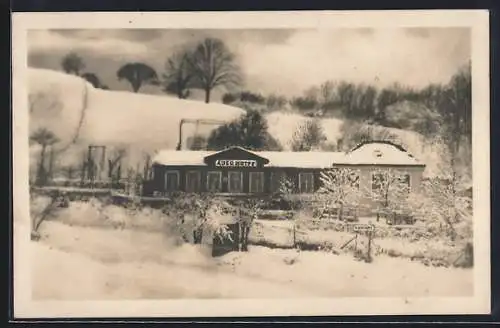 AK Ober-St. Veit, Gastwirtschaft Auerhütte im Schnee