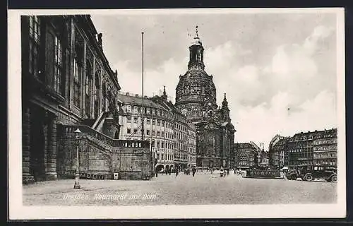 AK Dresden, Neumarkt mit Dom