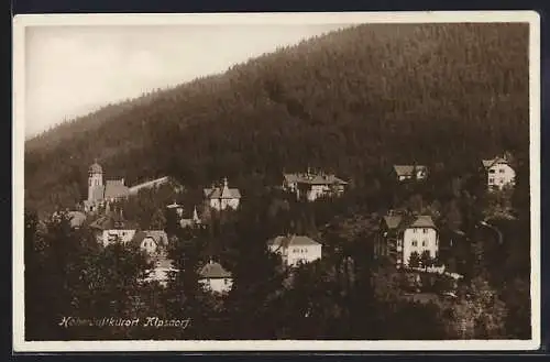 AK Kipsdorf, Ortsansicht mit Waldblick aus der Vogelschau