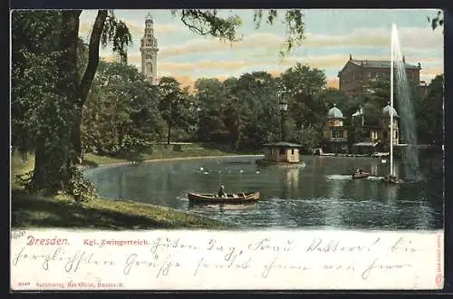 AK Dresden, Kgl. Zwingerteich