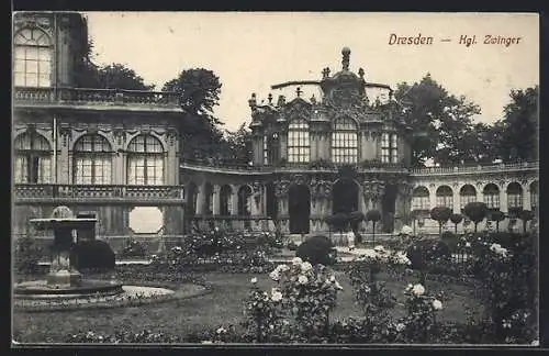 AK Dresden, Kgl. Zwinger mit Anlage