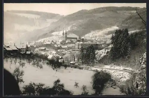 AK Forbach /Schwarzwald, Ortsansicht im Winter