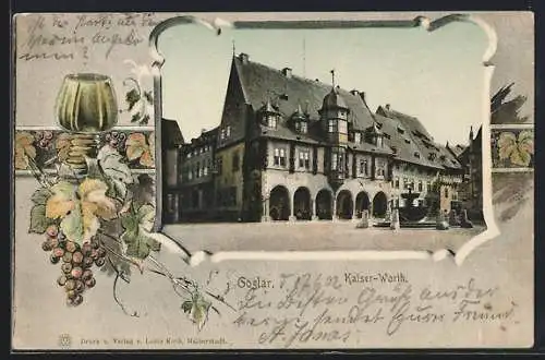 AK Goslar, Marktplatz mit Kaiser-Worth