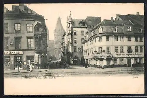 AK Mainz, Gasthaus zur goldenen Schippe an der Fischtorstrasse