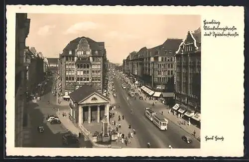 AK Hamburg, Mönckebergstrasse und Spitalerstrasse