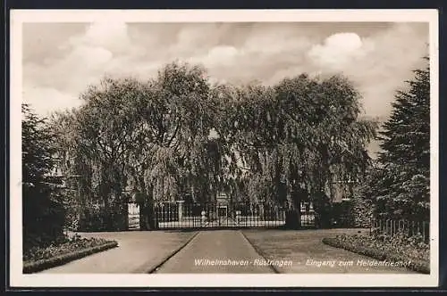 AK Wilhelmshaven-Rüstringen, Eingang zum Heldenfriedhof