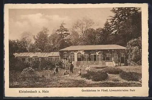 AK Kleinheubach a. Main, Gewächshaus im Fürstl. Löwenstein`schen Park