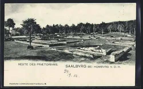 AK Saalburg bei Homburg, Reste des Praetoriums