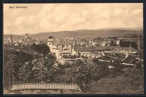 AK Bad Hersfeld, Teilansicht mit Brücke