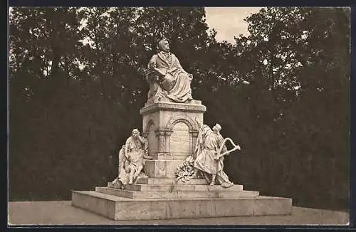 AK Berlin, Richard Wagner-Denkmal im Grossen Tiergarten