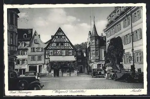 AK Bad Kissingen, Markt mit Weigand`s Gaststätte