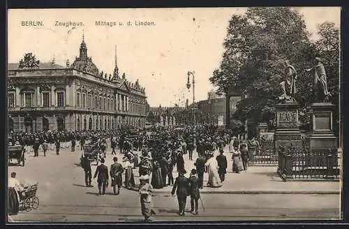 AK Berlin, Mittags unter den Linden, Rückseite: Siegessäule