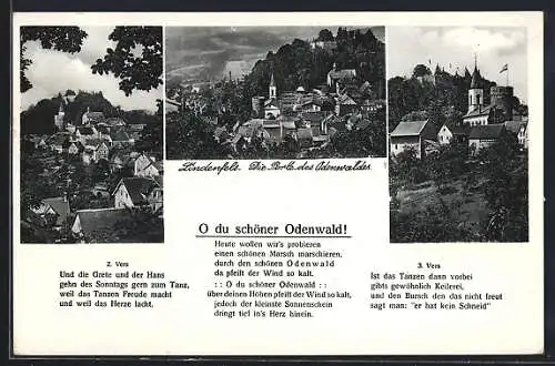 AK Lindenfels /Odenwald, Teilansichten, Ortspartie