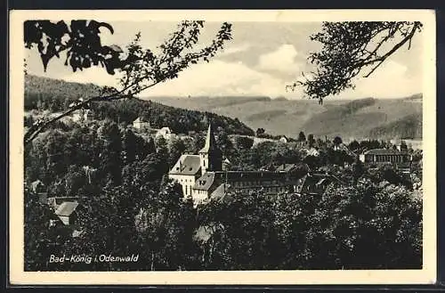 AK Bad-König i. Odenwald, Teilansicht mit Kirche