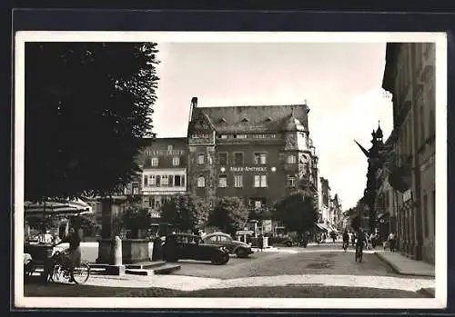 AK Landau /Pfalz, Marktstrasse mit Adler-Apotheke