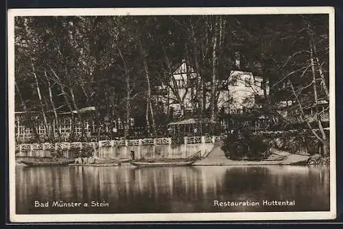 AK Bad Münster a. Stein, Restaurant Huttental