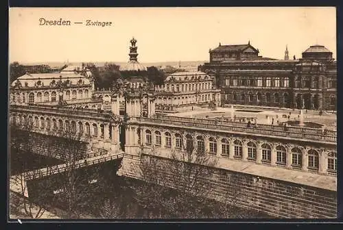 AK Dresden, Zwinger mit Brunnen