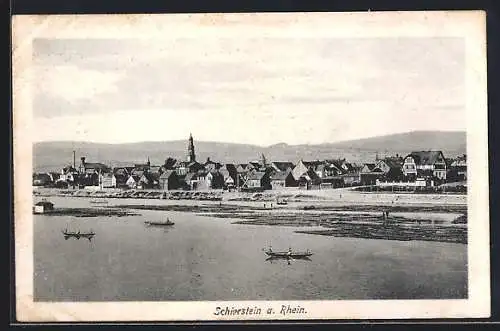 AK Schierstein a. Rhein, Teilansicht