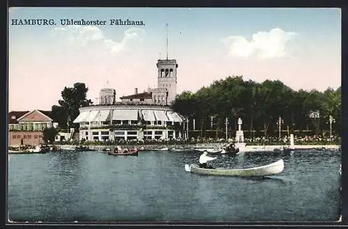 AK Hamburg, Cafe Uhlenhorster Fährhaus